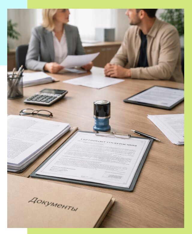 Сертификат соответствия на продукцию в Удомле от 15584 р.|Алешин-Дмл